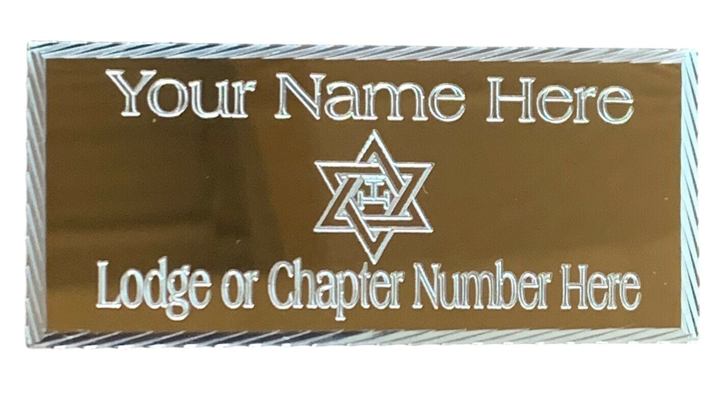 (MP34) 50 mm x 25 mm Personalised Masonic Royal Arch Silver Case Plate (Copy)