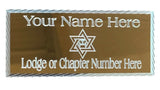 (MP35) 55mm x 25mm Personalised Gold Royal Arch Masonic Case Plate