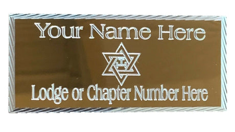 (MP35) 55mm x 25mm Personalised Gold Royal Arch Masonic Case Plate