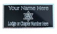 (MP36) 50mm x 25mm Personalised Black Royal Arch Masonic Case Plate 