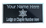 (MP36) 50mm x 25mm Personalised Black Royal Arch Masonic Case Plate 