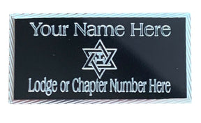 (MP36) 50mm x 25mm Personalised Black Royal Arch Masonic Case Plate 