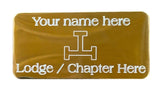 (MP40) 50 mm x 25 mm Personalised Royal Arch Triple Tau Gold Case Plate