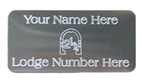 (MP46) Orange Lodge Order 50 mm x 25 mm Personalised Silver Case Plate