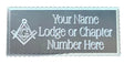 (MP09) 50 mm x 25 mm Personalised Masonic Case Plate With G
