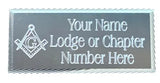(MP09) 50 mm x 25 mm Personalised Masonic Case Plate With G