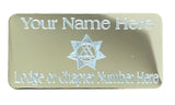 (MP31) 50 mm x 25 mm Personalised Masonic Council Gold Case Plate
