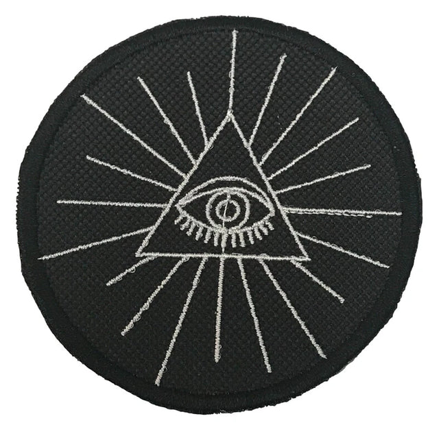 Masonic All Seeing Eye Embroidered Sew / Iron on Patch 75mm x 75mm