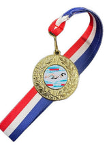 Women’s Swimming 50mm Combo Medal & Ribbon (MED1) Engraved Free