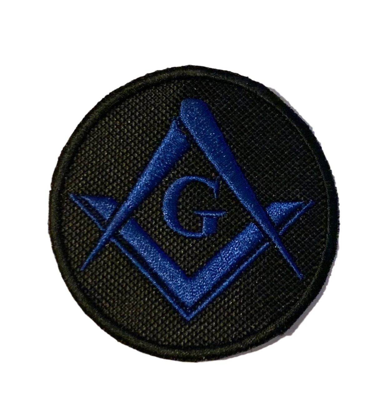 Masonic Crested Embroidered Patch Blue With G 65mm x 65mm