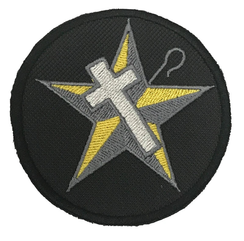 Masonic White Shrine of Jerusalem Embroidered Sew / Iron on Patch 80mm x 80mm