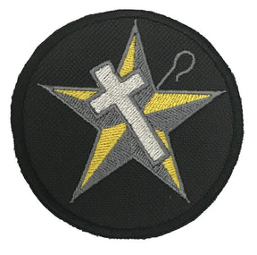 Masonic White Shrine of Jerusalem Embroidered Sew / Iron on Patch 80mm x 80mm