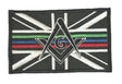 Mason Masonic Three Thin Lines Emergency Services Embroidered Sew / Iron on Patch 90mm x 68mm