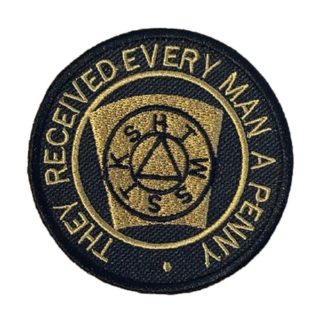 Mark Degree Penny Freemasonry Embroidered Sew / Iron on Patch 80mm x 80mm