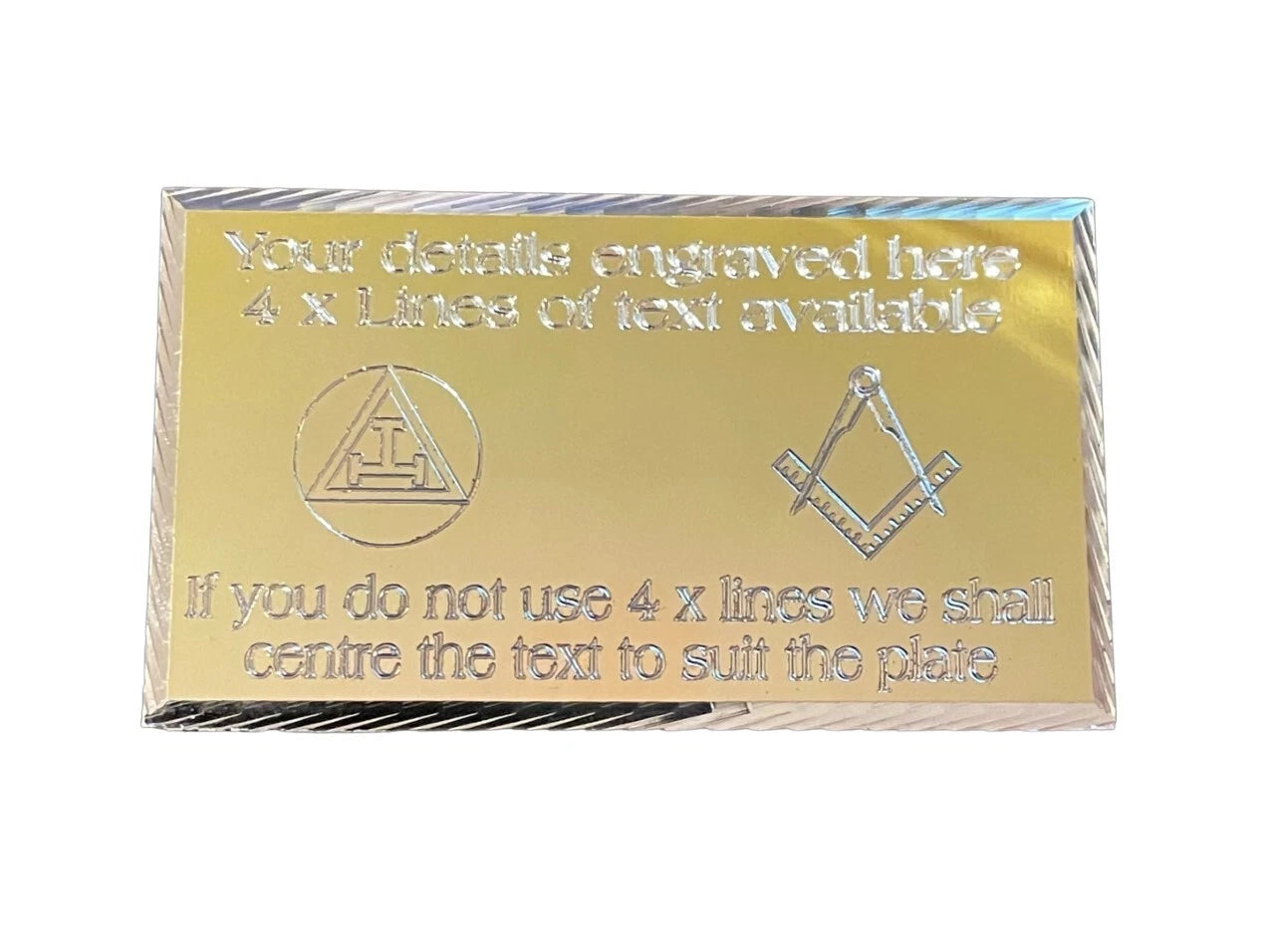 (MP104) Personalised Royal Arch & Masonic Crest (no G) Logos Case Name Plate