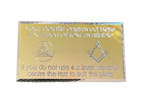 (MP104) Personalised Royal Arch & Masonic Crest (no G) Logos Case Name Plate