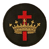 Masonic Knights Templar Cross And Crown Embroidered Sew / Iron on Patch 70mm x 70mm 