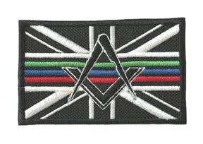 Mason Masonic No G , 3 Lines, Emergency Services Embroidered Sew / Iron on Patch