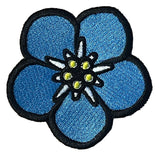 Masonic Forget Me Not Flower Embroidered Sew / Iron on Patch 70mm x 70mm 