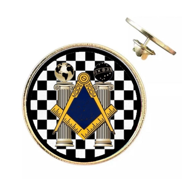 Square and Compass Mason – 26mm Economy Masonic Badge with Butterfly Clutch