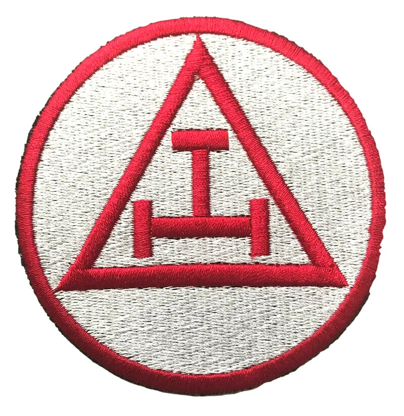 Masonic Royal Arch Triple Tau Embroidered Sew / Iron on Patch 75mm x 75mm