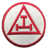 Masonic Royal Arch Triple Tau Embroidered Sew / Iron on Patch 75mm x 75mm