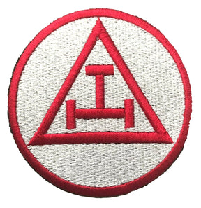 Masonic Royal Arch Triple Tau Embroidered Sew / Iron on Patch 75mm x 75mm