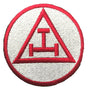 Masonic Royal Arch Triple Tau Embroidered Sew / Iron on Patch 75mm x 75mm