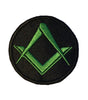 Masonic Crested Embroidered Patch Green No G 65mm x 65mm 