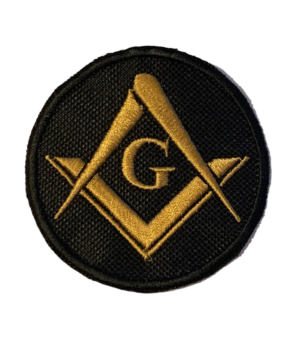 Masonic Crested Embroidered Patch Gold With G 65mm x 65mm 