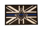 Freemason Masonic Thin Blue Line No G Embroidered Sew / Iron on Patch 90mm x 60mm