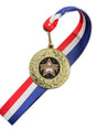 50mm Star School Monitor Medal – FREE Ribbon & FREE 4-Line Engraving (MED01)