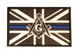 Freemason Masonic Thin Blue Line With G Embroidered Sew / Iron on Patch 90mm x 60mm