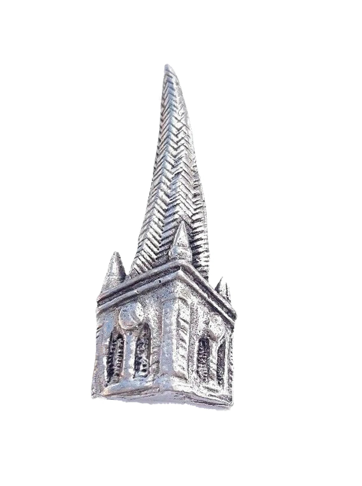 Chesterfield Crooked Spire pewter pin badge Derbyshire landmark