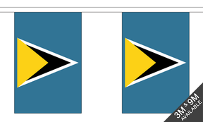 Saint Lucia 3 metre bunting, 10 flags - Flagmania