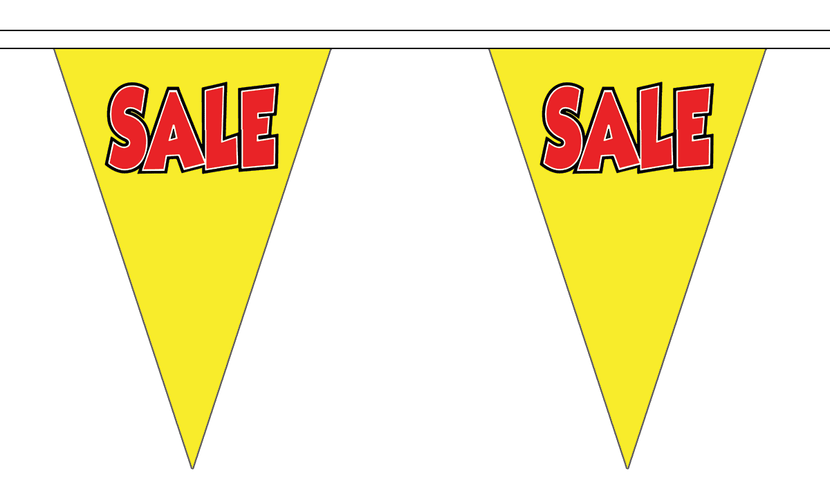 Flagmania Sale Yellow 5 metre bunting