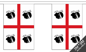 Sardinia 3 metre bunting, 10 flags - Flagmania