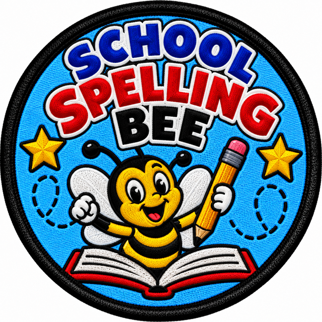 School Spelling Bee 80mm embroidered patch