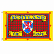 Scotland The Brave Flag centred on square white background