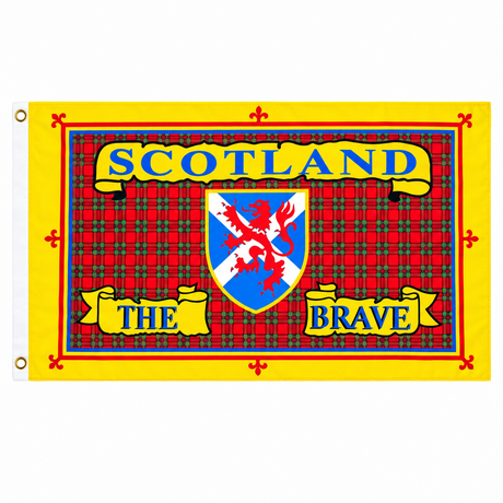 Scotland The Brave Flag centred on square white background
