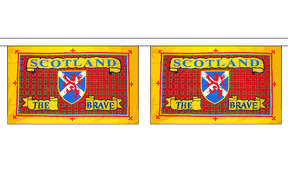 Flagmania Scotland The Brave Horizontal Bunting, 9 metre bunting