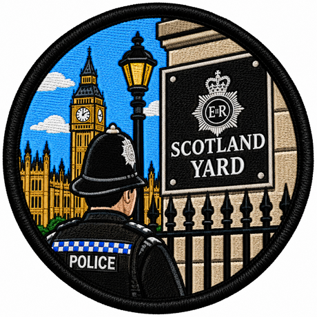Scotland Yard 80mm embroidered patch