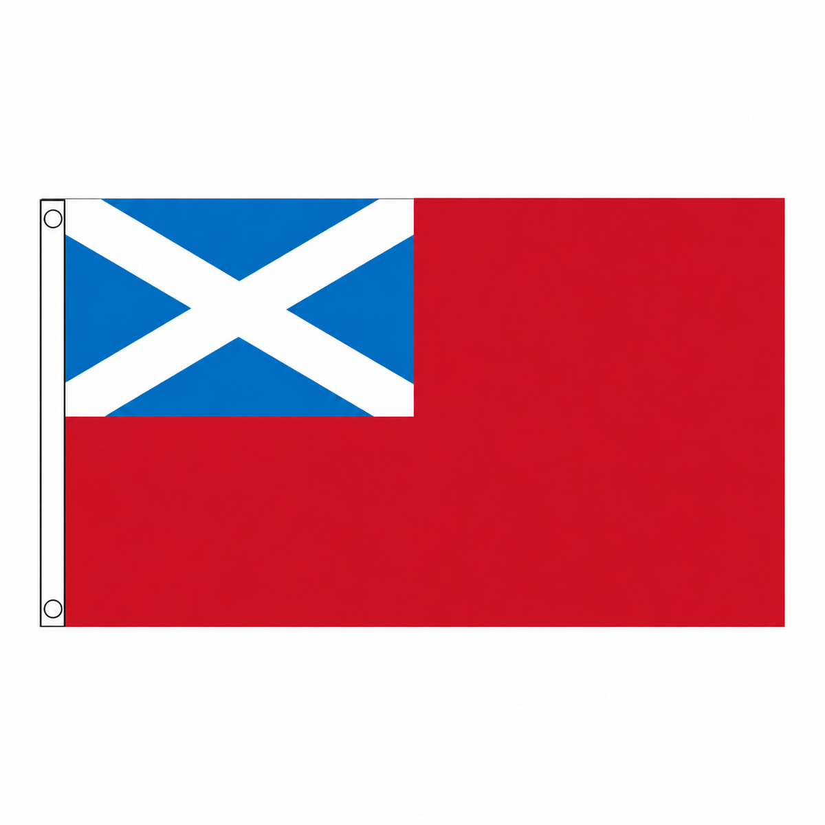 Scottish Red Ensign Flag centred on square white background