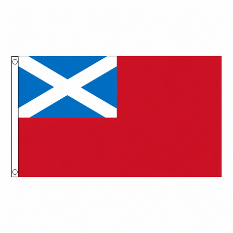 Scottish Red Ensign Flag centred on square white background
