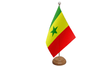Flagmania Senegal wooden hand flags, 9x6 inch, pack of 12, no bases