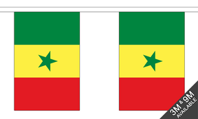 Senegal 3 metre bunting, 10 flags - Flagmania