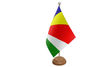 Flagmania Seychelles wooden hand flags, 9x6 inch, pack of 12, no bases
