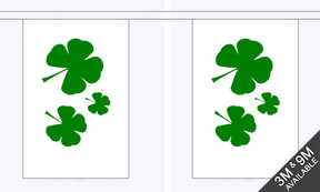 Flagmania Shamrock Bunting, 9 metre bunting