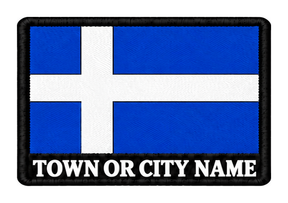 Shetland personalised county patch artwork preview, 90 x 60mm