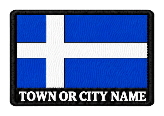 Shetland personalised county patch artwork preview, 90 x 60mm
